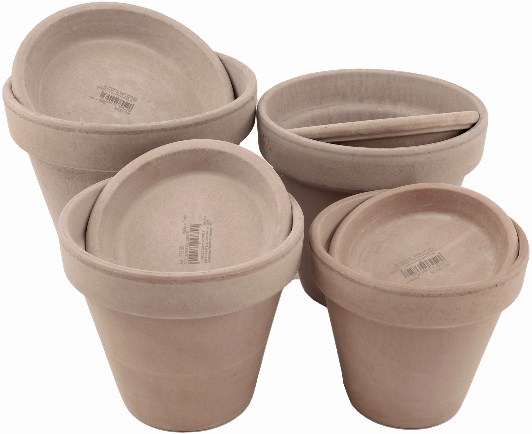 Vaso in plastica Vulcano 40 cm color Terracotta