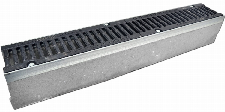 Kanał DN100 H160 D400 BetoMax Drive 16x16x100[cm] Odwodnienie Liniowe korytko betonowe wzmacniane / ruszt żeliwny
