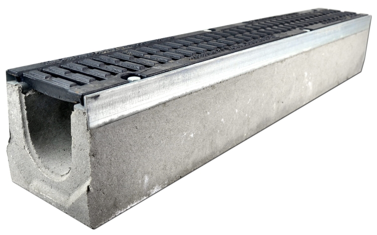 Kanał DN100 H160 D400 BetoMax Drive 16x16x100[cm] Odwodnienie Liniowe korytko betonowe wzmacniane / ruszt żeliwny
