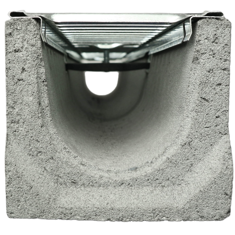 Kanał DN100 H125 A15 12,5x14x100[cm] Odwodnienie Liniowe korytko betonowe / ruszt stal ocynkowana