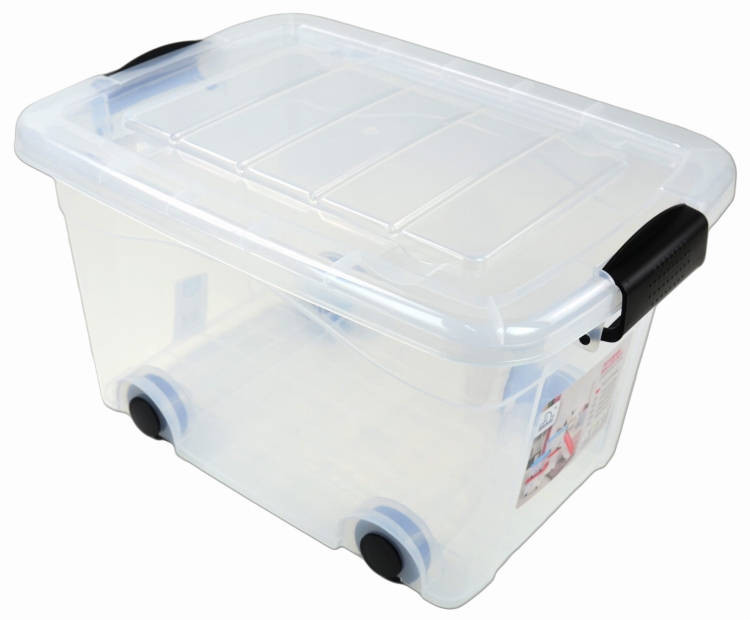 Pojemnik Plastikowy 20L z Transparentną Pokrywą Roller BOX Pudło