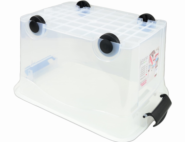 Pojemnik Plastikowy 20L z Transparentną Pokrywą Roller BOX Pudło