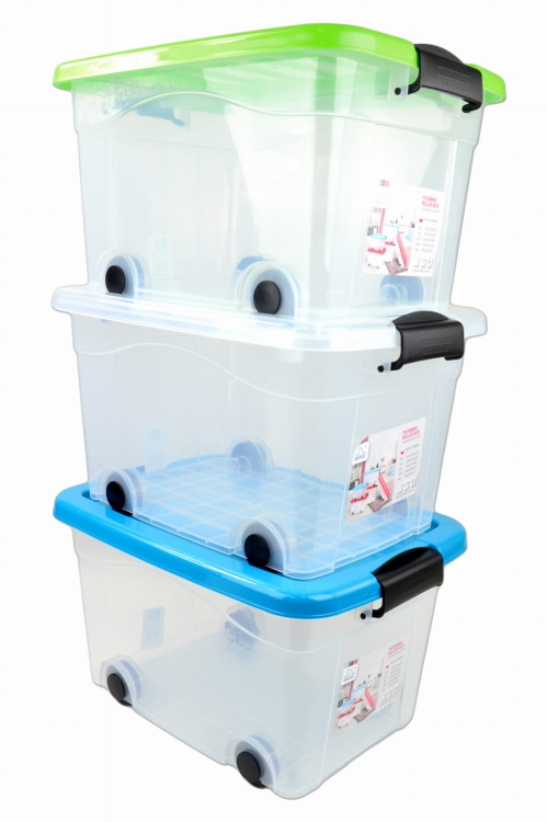 Pojemnik Plastikowy 20L z Transparentną Pokrywą Roller BOX Pudło