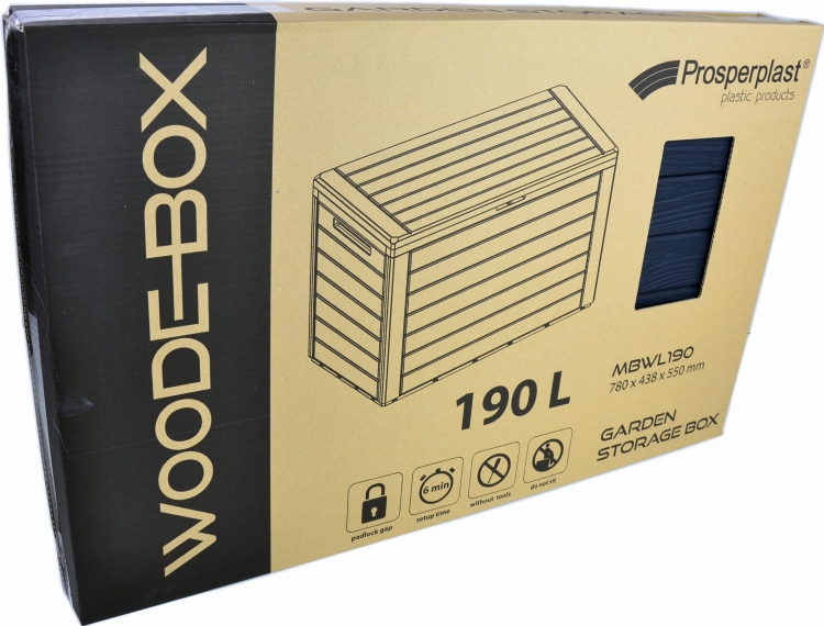 Skrzynia MBWL190-S433 WOODEBOX 190L Antracyt