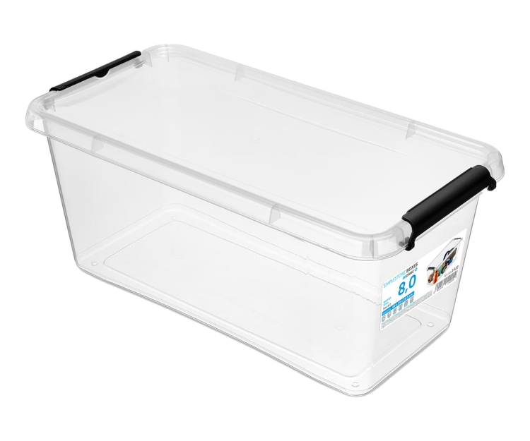 Pojemnik Plastikowy Transparentny 8L z Pokrywą SimpleStore Pudło