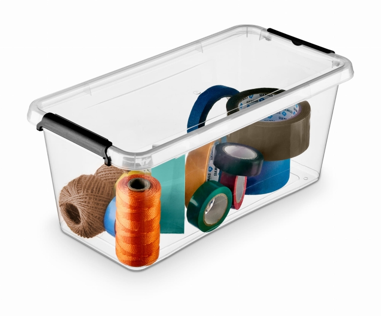 Pojemnik Plastikowy Transparentny 8L z Pokrywą SimpleStore Pudło