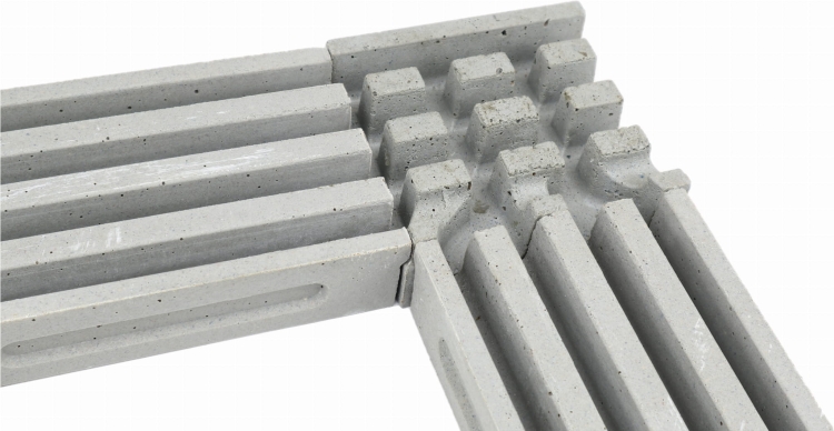 Kanał Grzebieniowy MONO 150 O.D. 5x15x100[cm] C250 ANTRACYT Polimerobetonowy z odpływem Dolnym DN110