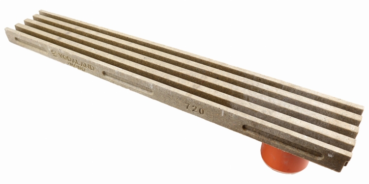 Kanał Grzebieniowy MONO 150 O.D. 5x15x100[cm] C250 PIASKOWY Polimerobetonowy z odpływem Dolnym DN110