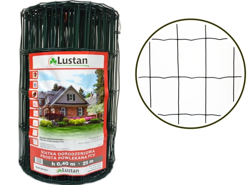 Siatka Metalowa Zielona Prosta Krata 40cm 1mb