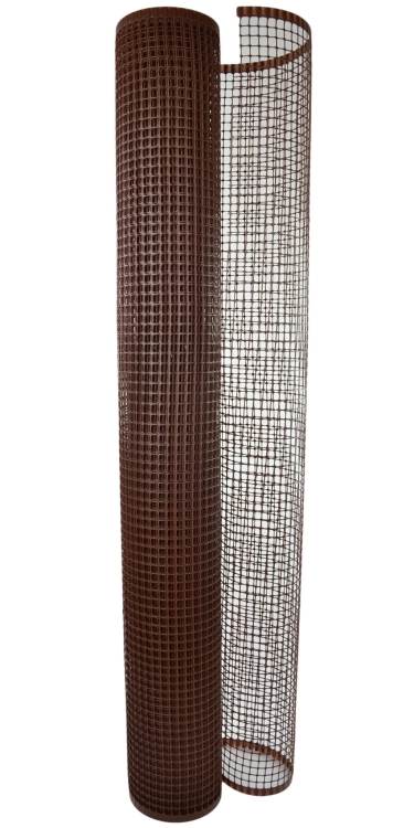 NORTENE Siatka SQUARE 10mm Plastikowa BRĄZ 1x5m