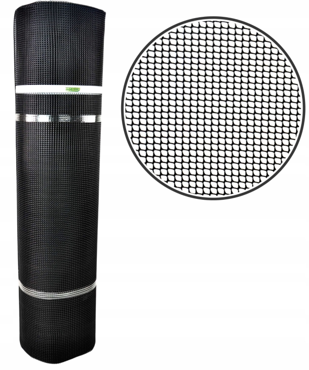 Nortene Siatka Czarna PCV 1x25m 5mm