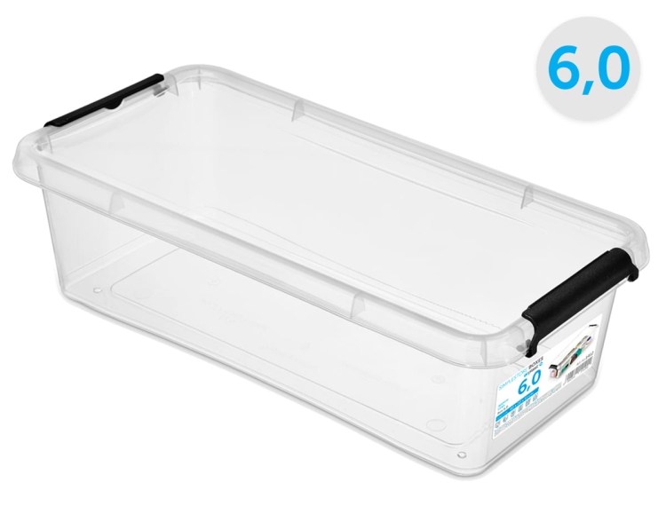 Pojemnik 6L Plastikowy Transparentny z Pokrywą SimpleStore Pudełko