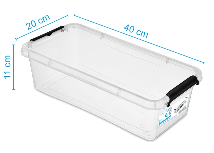 Pojemnik 6L Plastikowy Transparentny z Pokrywą SimpleStore Pudełko