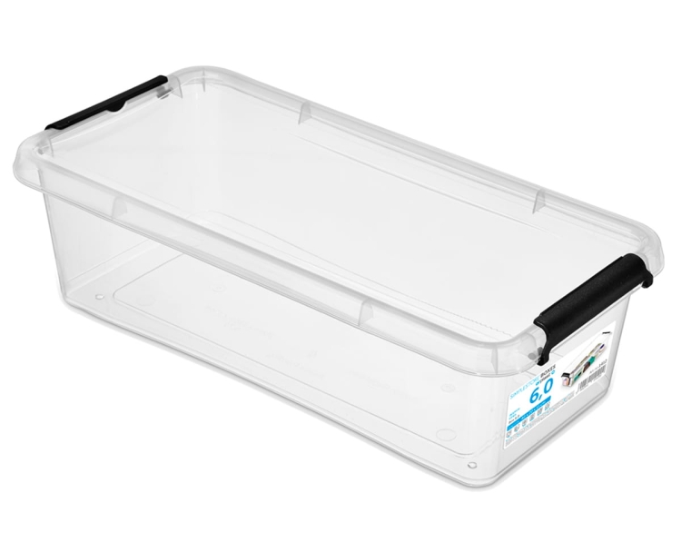 Pojemnik 6L Plastikowy Transparentny z Pokrywą SimpleStore Pudełko