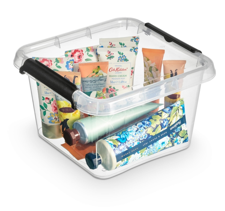 Pojemnik 3L Plastikowy Transparentny z Pokrywą Kwadratowy SimpleStore Pudełko