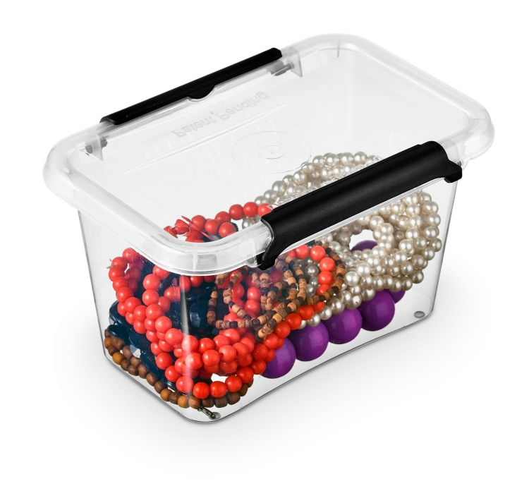 Pojemnik 0,65L Plastikowy Transparentny z Pokrywą SimpleStore Pudełko