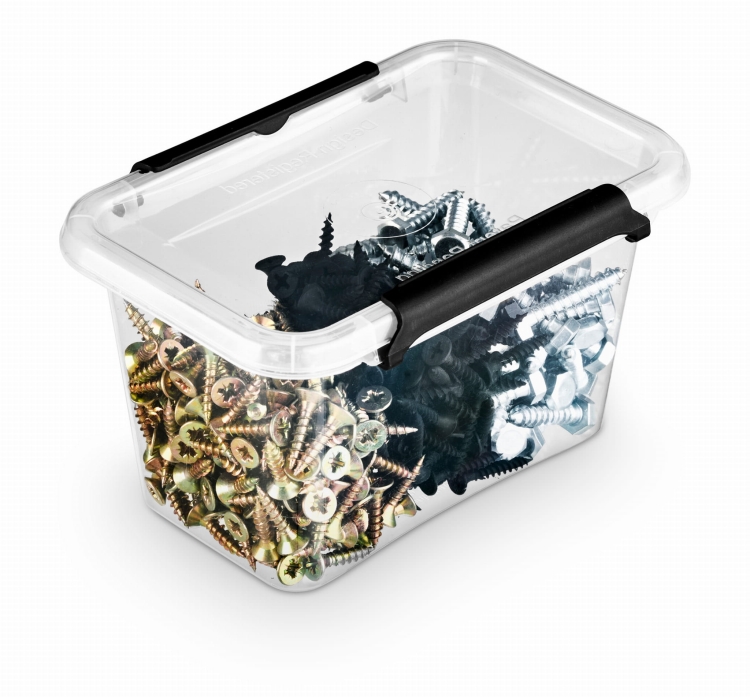 Pojemnik 0,65L Plastikowy Transparentny z Pokrywą SimpleStore Pudełko