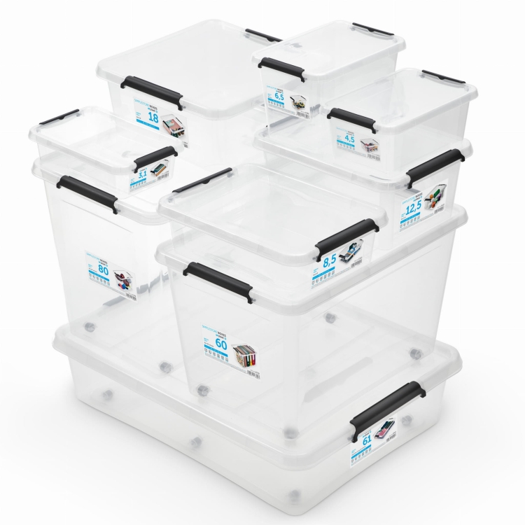 Pojemnik 0,65L Plastikowy Transparentny z Pokrywą SimpleStore Pudełko