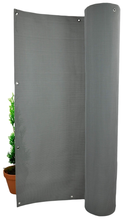 Mata Technorattan NELLY SZARA 580g/m2 na WYMIAR wys. do 150cm