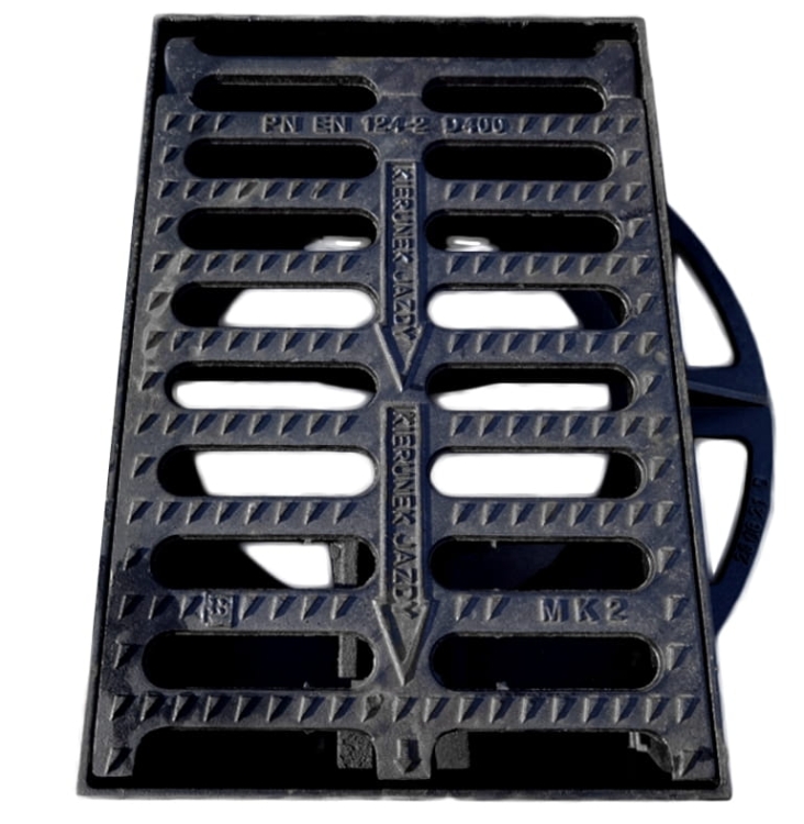 Wpust uliczny BK67 kołnierz 3/4 D400 600x400x100mm żeliwny odpływ burzowy deszczowy