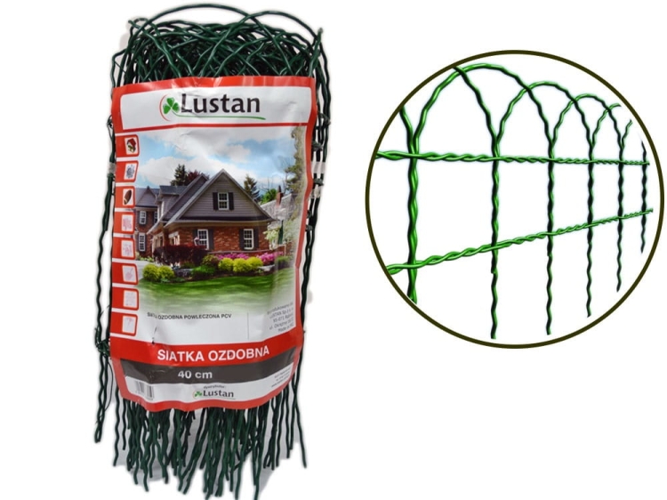 Siatka Metalowa Zielona Łuki Border 40cm 1mb