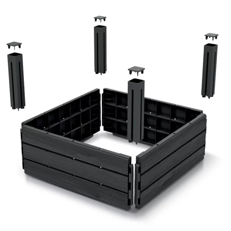 Rabata ogrodowa Base Plant IBPS83-S433 Prostokątna - antracytowy