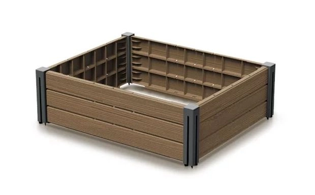 Rabata ogrodowa Base Plant IBPS83-4665W Prostokątna - brąz naturo ECO