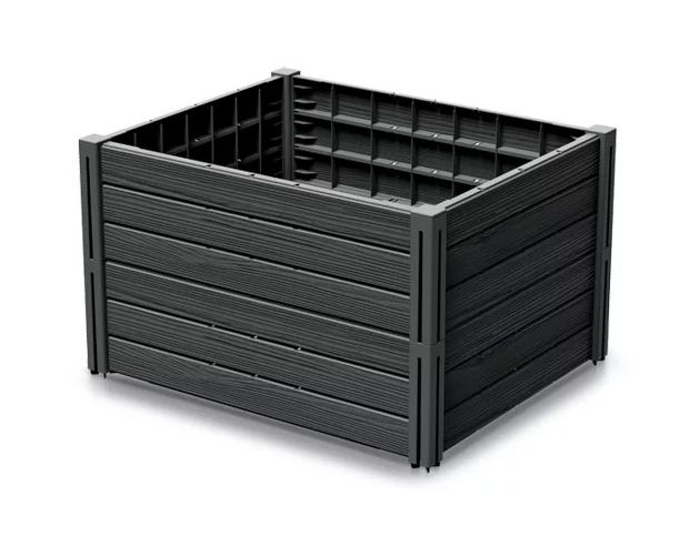 Rabata ogrodowa Base Plant IBPS166-S433 Prostokątna Wysoka - antracytowy