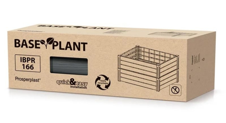 Rabata ogrodowa Base Plant IBPS166-S433 Prostokątna Wysoka - antracytowy