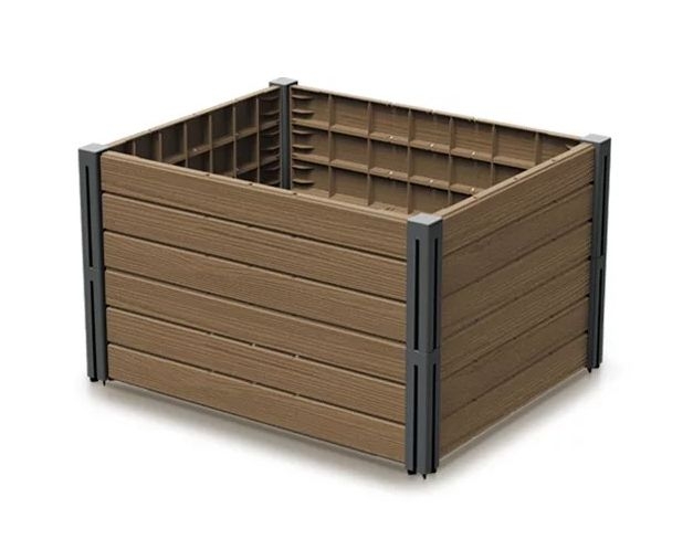 Rabata ogrodowa Base Plant IBPS166-4665W Prostokątna Wysoka - brąz naturo ECO