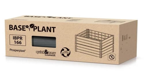 Rabata ogrodowa Base Plant IBPS166-4665W Prostokątna Wysoka - brąz naturo ECO