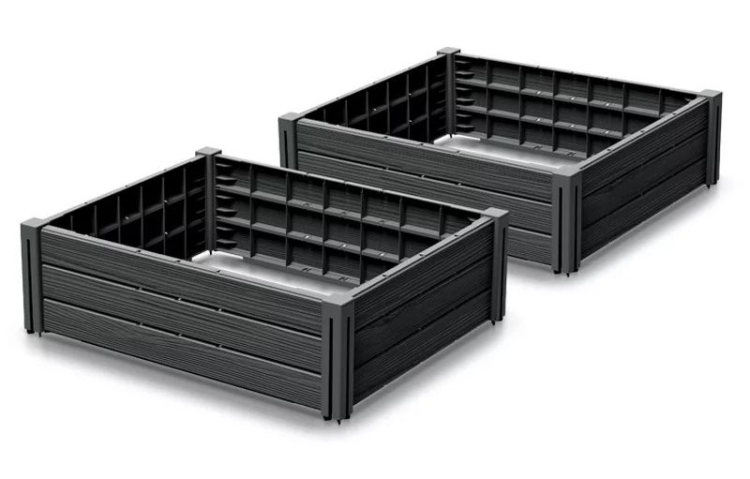 Rabata ogrodowa Base Plant IBPS166-4665W Prostokątna Wysoka - brąz naturo ECO