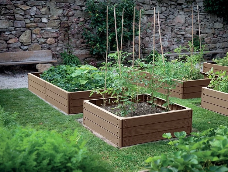 Rabata ogrodowa Base Woody IBWS-4665W - brąz naturo ECO