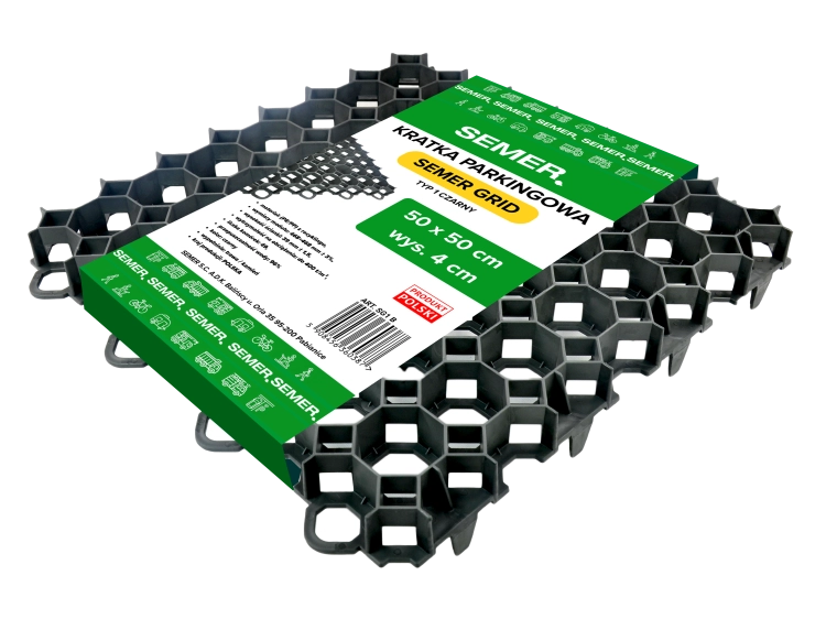 Kratka Parkingowa Trawnikowa Drogowa EkoKratka Geokrata SEMER GRID Typ 1 B - z etykietą jednostkową