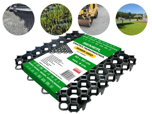 Kratka Parkingowa Trawnikowa Drogowa EkoKratka Geokrata  SEMER GRID Typ 1 B