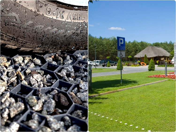 Kratka Parkingowa Trawnikowa Drogowa EkoKratka Geokrata  SEMER GRID Typ 1 B  - realizacje