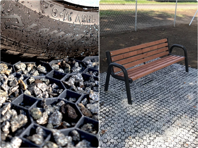 Kratka Parkingowa Trawnikowa Drogowa EkoKratka Geokrata SEMER GRID Typ 1 B - na parkingu i w parku