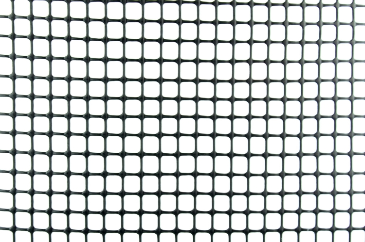Siatka PCV ANTRACYTOWA 50cm 5m oczko 10x10mm Nortene Square Antracyt Plastikowa 0,5x5m