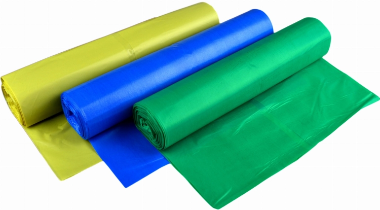 Worki do Segregacji 60L ZESTAW 3x25szt ŻÓŁTY+NIEBIESKI+ZIELONY