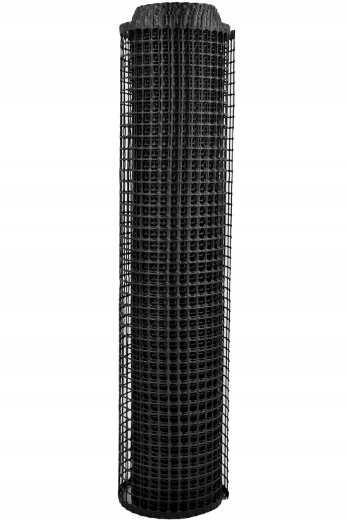 Siatka PCV ANTRACYTOWA 50cm 5m oczko 10x10mm Nortene Square Antracyt Plastikowa 0,5x5m
